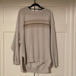 American Eagle Striped Crewneck